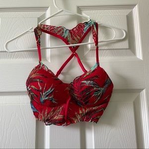 LAST CHANCE V-neck crossback Victoria’s Secret PINK Hawaiian Floral Bralette Bra
